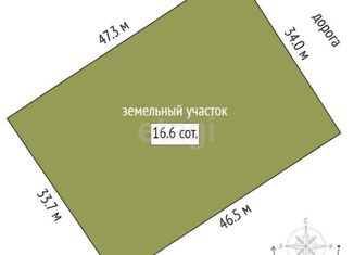 Продажа земельного участка, 16.59 сот., деревня Ожогина, Садовая улица, 10