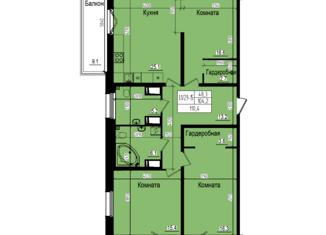 Продаю 3-комнатную квартиру, 110.4 м2, посёлок Парголово, Ольгинская дорога, 3/20, ЖК Прагма Сити