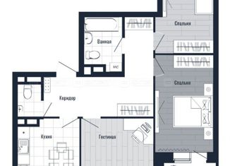 Продажа 3-комнатной квартиры, 88 м2, Казань, ЖК Ричмонд, Приволжская улица, 210