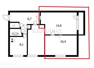 Продажа комнаты, 51.1 м2, Новосибирск, Софийская улица, 1, Советский район