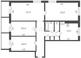 Продаю 4-комнатную квартиру, 79.9 м2, Омск, Заозёрная улица, 10