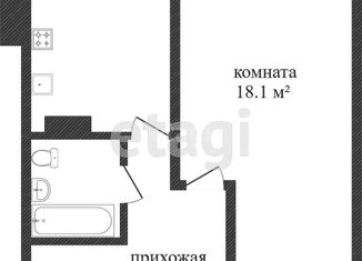 Однокомнатная квартира на продажу, 31.8 м2, Краснодар, Колхозная улица, 18, микрорайон Табачная Фабрика