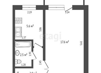Продаю 1-комнатную квартиру, 29.6 м2, Нягань, 1-й микрорайон, 49