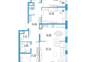 Продажа 4-комнатной квартиры, 128.2 м2, Санкт-Петербург, бульвар Головнина, 3к1, бульвар Головнина