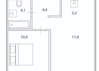 Продам 1-ком. квартиру, 35.5 м2, Новосибирск, улица Костычева, 19, улица Костычева