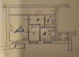 Продаю 1-комнатную квартиру, 35.2 м2, Пенза, улица Кулибина, 15, район Заводской