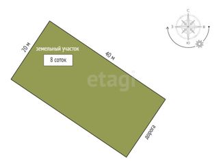 Продажа земельного участка, 8 сот., село Украинка, Овражная улица, 56