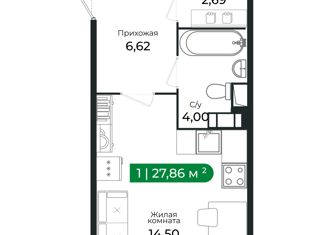 Продам квартиру студию, 27 м2, Сертолово