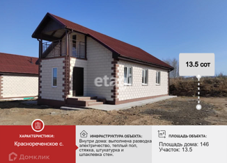 Продажа дома, 146 м2, село Краснореченское, Центральная улица