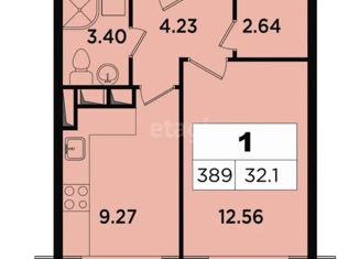 Продается 1-комнатная квартира, 32.1 м2, Москва, Берёзовая аллея, 19к1, ЖК Легендарный квартал