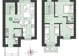 Таунхаус на продажу, 91.1 м2, Пенза, 3-й проезд Достоевского, 18, Железнодорожный район