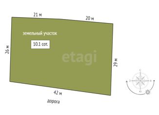 Продам земельный участок, 11.5 сот., СНТ Водник, Клубничная улица