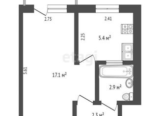 Продается 1-ком. квартира, 27.2 м2, Самара, Флотская улица, 15, Куйбышевский район