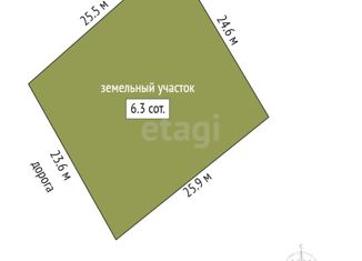 Продается участок, 6.3 сот., село Белоглинка