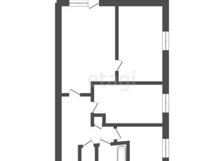 Трехкомнатная квартира на продажу, 51 м2, Тюмень, Харьковская улица, 10