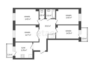 4-ком. квартира на продажу, 99.5 м2, Красноярск, Северное шоссе, 48А