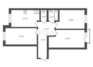 Продажа 3-комнатной квартиры, 74.3 м2, Самара, Красноглинский район, бульвар Ивана Финютина, 49