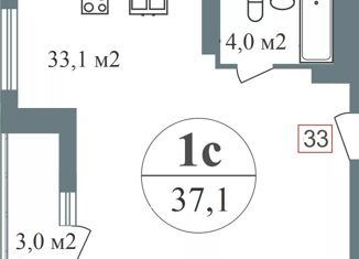 1-ком. квартира на продажу, 37.1 м2, Нижний Новгород, 2-я Оранжерейная улица, 2к1, метро Горьковская