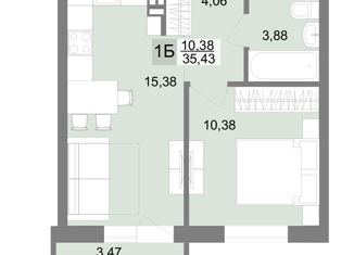 Продам 1-ком. квартиру, 35.43 м2, Екатеринбург, улица Шолохова, 2