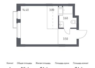 Продажа квартиры студии, 24.5 м2, поселение Рязановское, жилой комплекс Алхимово, к3.1
