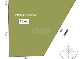 Продам участок, 9.3 сот., деревня Зырянка, Таёжная улица