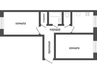 Продам двухкомнатную квартиру, 43.7 м2, Тобольск, Октябрьская улица, 81