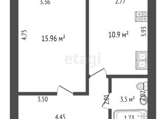 Продажа 1-ком. квартиры, 36.4 м2, поселок городского типа Стройкерамика, ЖК Детский Мир, улица Митрополита Иоанна Снычёва, 22