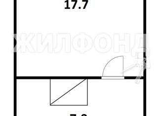 Продам однокомнатную квартиру, 24.7 м2, Бердск, Бердский санаторий, 10