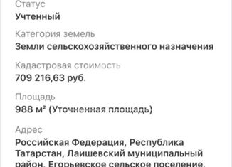 Продажа земельного участка, 10 сот., садоводческое некоммерческое товарищество Егорьево