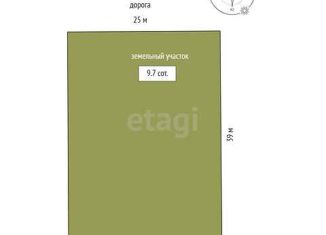 Продается земельный участок, 9.7 сот., село Тюнево