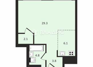 Продам 1-комнатную квартиру, 45.9 м2, Москва, улица Лобачевского, с1, ЖК Огни-2