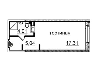 Продается квартира студия, 26.36 м2, Санкт-Петербург, Витебский проспект, 99к1, метро Купчино