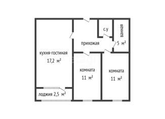 2-ком. квартира на продажу, 55.5 м2, Краснодар, ЖК Дыхание, улица Лётчика Позднякова, 2к19