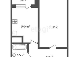 1-ком. квартира на продажу, 41 м2, Самара, проспект Кирова, 322Ак1, ЖК Фаворит