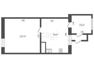 2-ком. квартира на продажу, 46.8 м2, Белогорск, улица Чкалова, 4