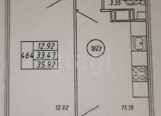 Продаю однокомнатную квартиру, 36.4 м2, Кудрово, проспект Строителей, 16к1, ЖК Геометрия