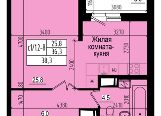 Продажа квартиры студии, 38.3 м2, посёлок Парголово, Ольгинская дорога, 3/20, ЖК Прагма Сити