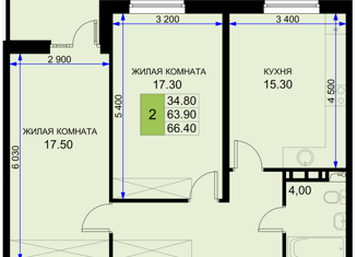 Продажа 2-ком. квартиры, 66.4 м2, Краснодарский край, Дозорная улица, 3Н