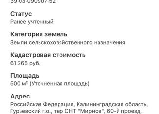 Продаю земельный участок, 5 сот., СНТ Мирное, 30-й проезд