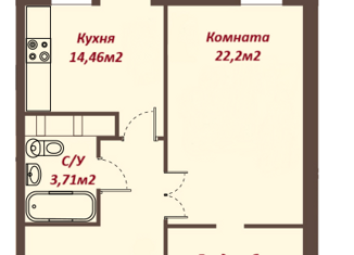 Продажа 1-ком. квартиры, 47.3 м2, Санкт-Петербург, метро Лесная, проспект Энгельса, 2