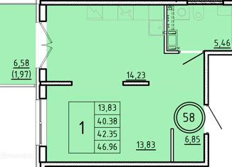 Продаю однокомнатную квартиру, 40.38 м2, посёлок Шушары, Образцовая улица, 6к3, ЖК Образцовый Квартал 8