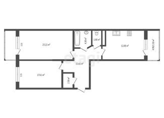 2-комнатная квартира на продажу, 78.8 м2, Краснодар, улица Шоссе Нефтяников, 22к1, ЖК Аврора Парк
