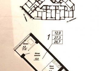 Продаю квартиру студию, 27 м2, Екатеринбург, ЖК Уральский, улица Блюхера, 93