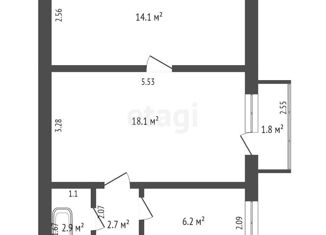 Продается двухкомнатная квартира, 44.5 м2, Красноперекопск, улица Менделеева, 6