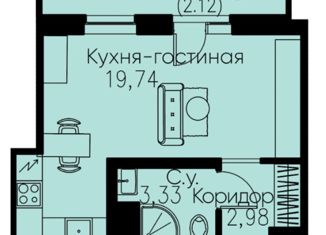 Квартира на продажу студия, 28.17 м2, Кудрово, проспект Строителей, 3, ЖК Айди Кудрово