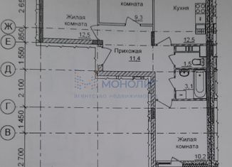 Продам 3-комнатную квартиру, 61.6 м2, Нижний Новгород, ЖК Новая Кузнечиха, Новокузнечихинская улица, 6