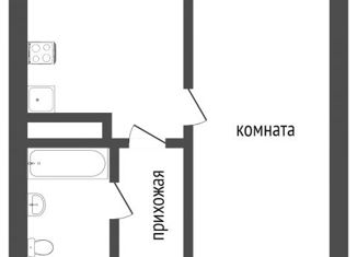 1-комнатная квартира на продажу, 28.4 м2, Нефтеюганск, 7-й микрорайон, 39Е