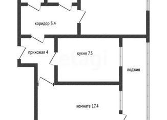 Продам 2-комнатную квартиру, 48.5 м2, Краснодар, Ростовское шоссе, 12/1, микрорайон ЗИП