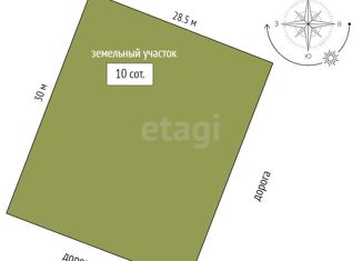Продажа земельного участка, 10 сот., село Украинка, Крымская улица, 2