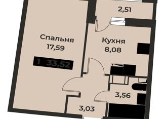 Продаю 1-комнатную квартиру, 33.52 м2, Мурино, проспект Авиаторов Балтики, 29к2, ЖК Авиатор